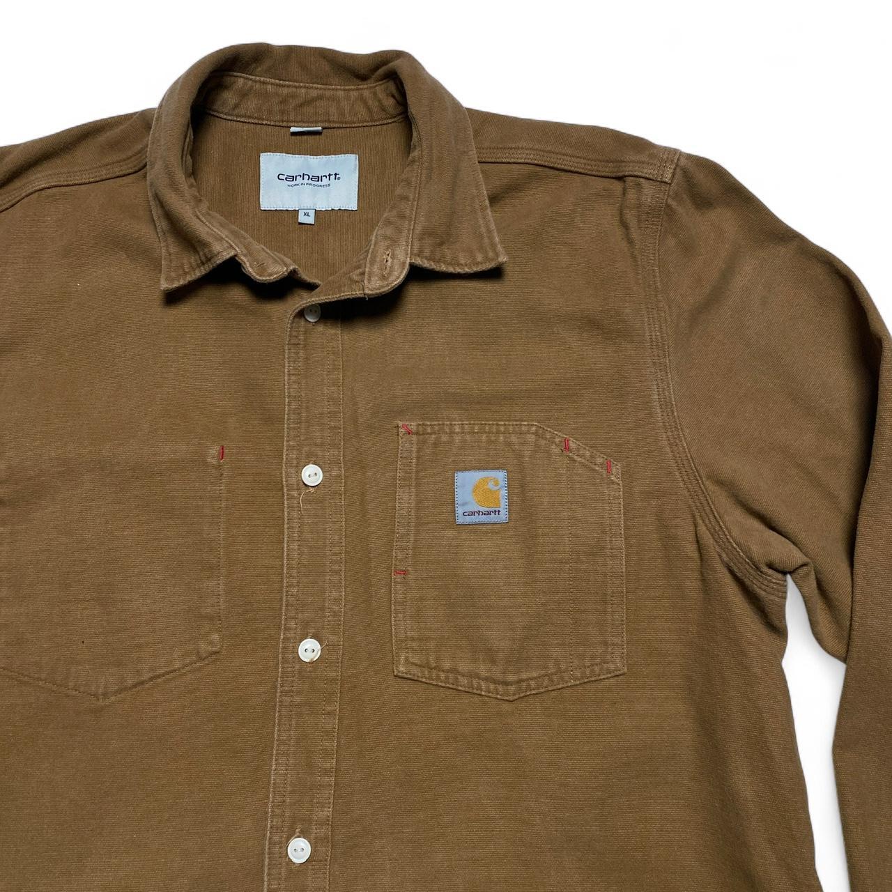 Carhartt Brown Regular Long Sleeve Button Shirt (XL)