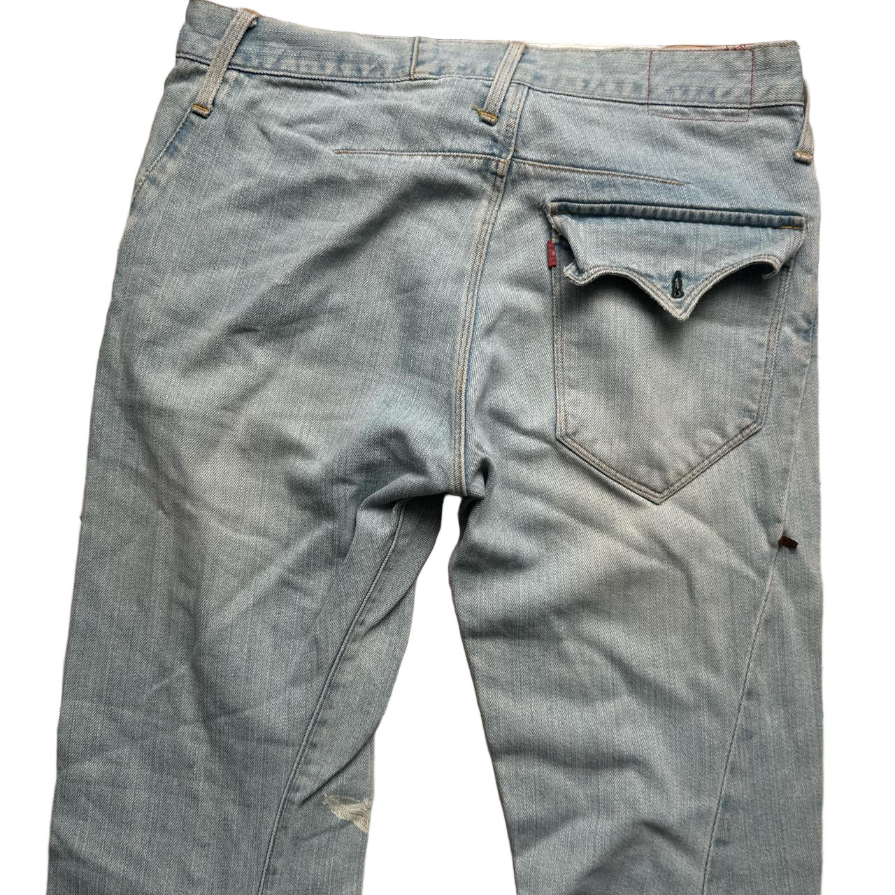 Levis Red Distressed Light Blue Jeans (32W)