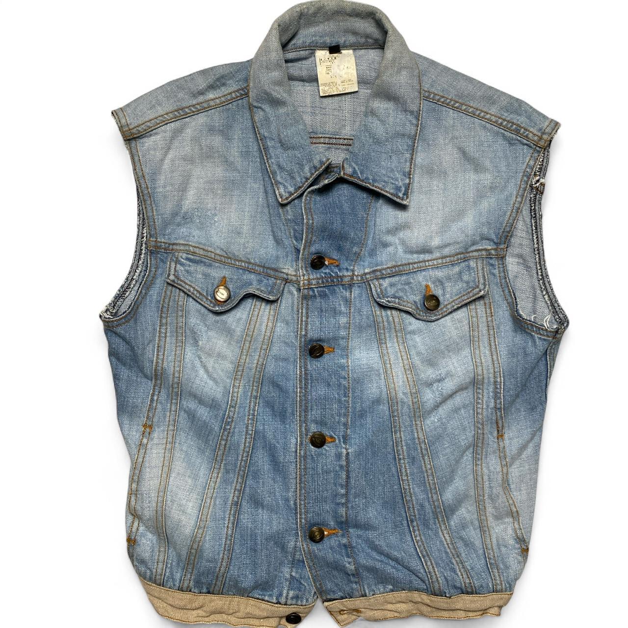 Just Cavalli Hand Painted Hawaiian Bird and Floral Denim Vest Gilet Jacket (M)