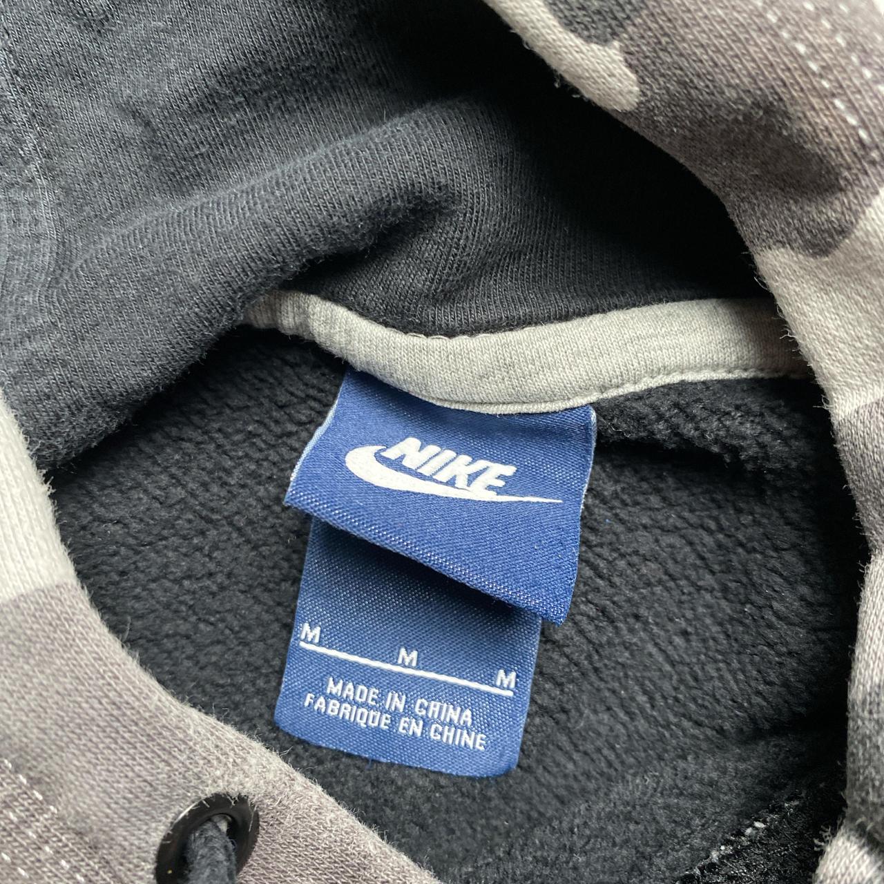 Nike Club Black and Grey Camouflage Hoodie (M)