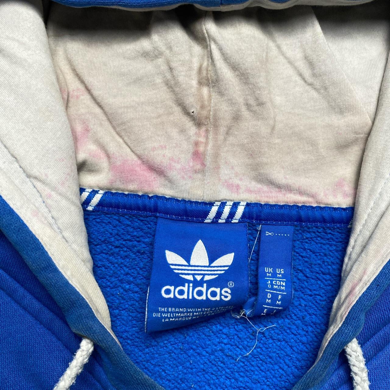 Adidas Originals Blue and White Hoodie (M)