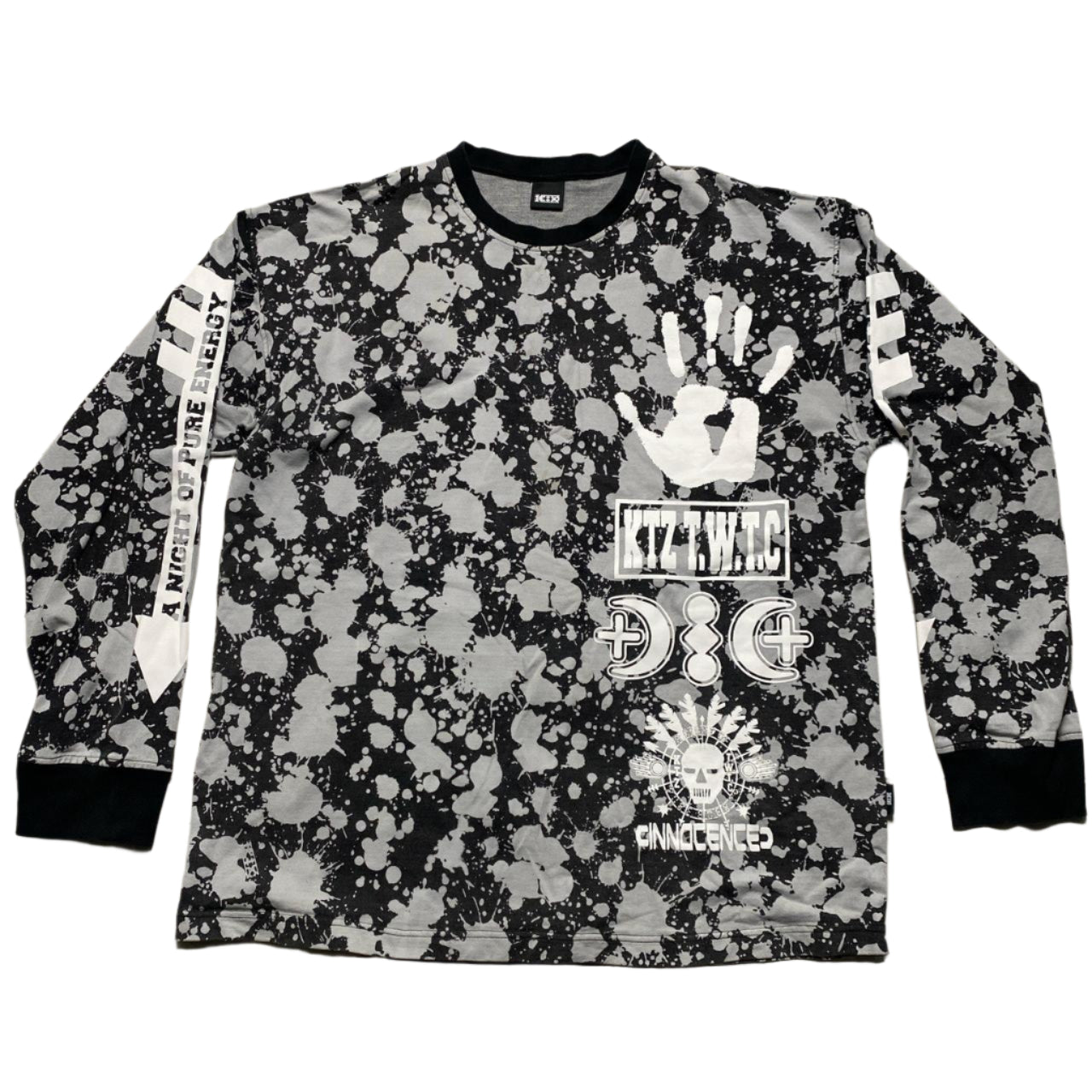 KTZ Black and White Paint Splash Jumper (M)