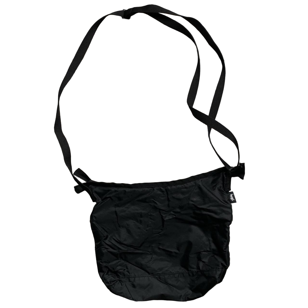 Stussy Black and White Mesh Pouch Bag