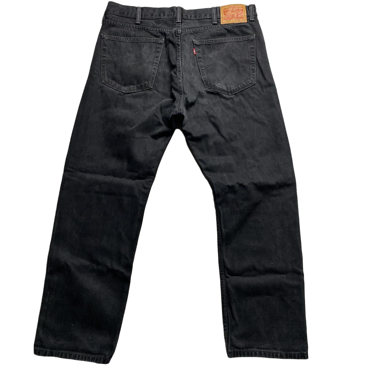 Levis 505 Black Baggy Jeans (38W)
