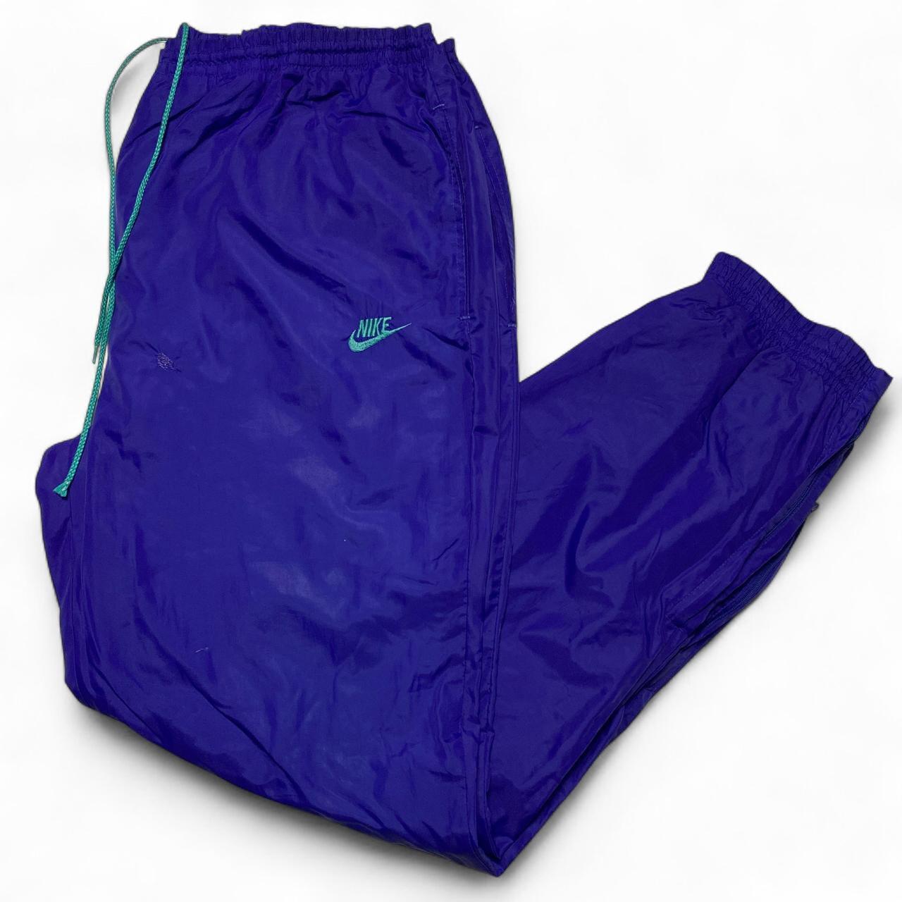 Nike Vintage 90’s Royal Blue Shell Trackpant Bottoms