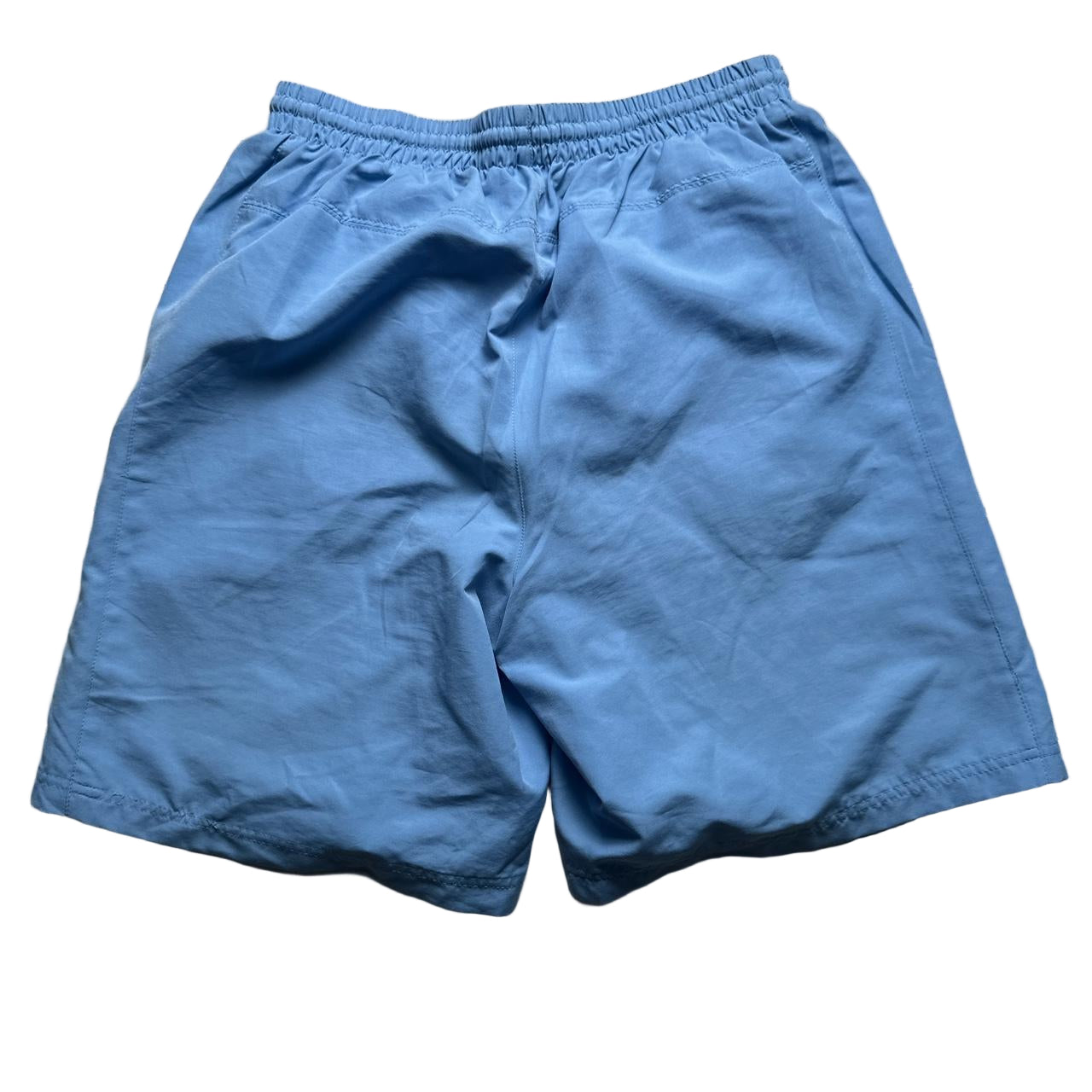 Umbro Vintage Light Blue and Navy Shell Trackpant Shorts (XL)