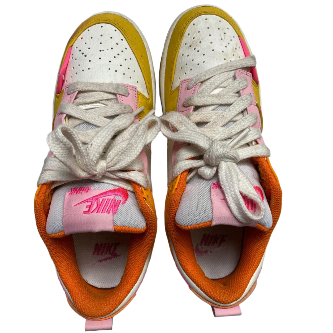 Nike Dunk Low Disrupt 2 Pink Orange Yellow and Cream (UK 5)