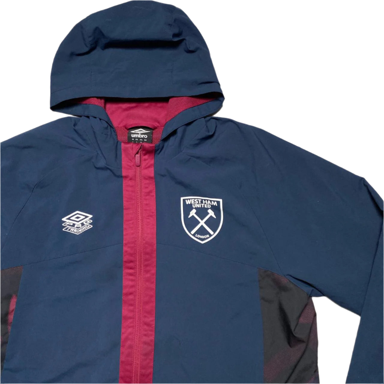 West Ham United Umbro Navy and Purple Windbreaker Training Jacket (L)