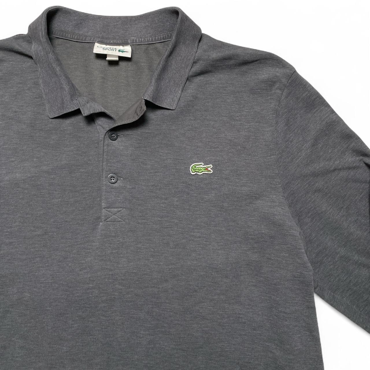 Lacoste Grey Long Sleeve Polo Shirt (XL)