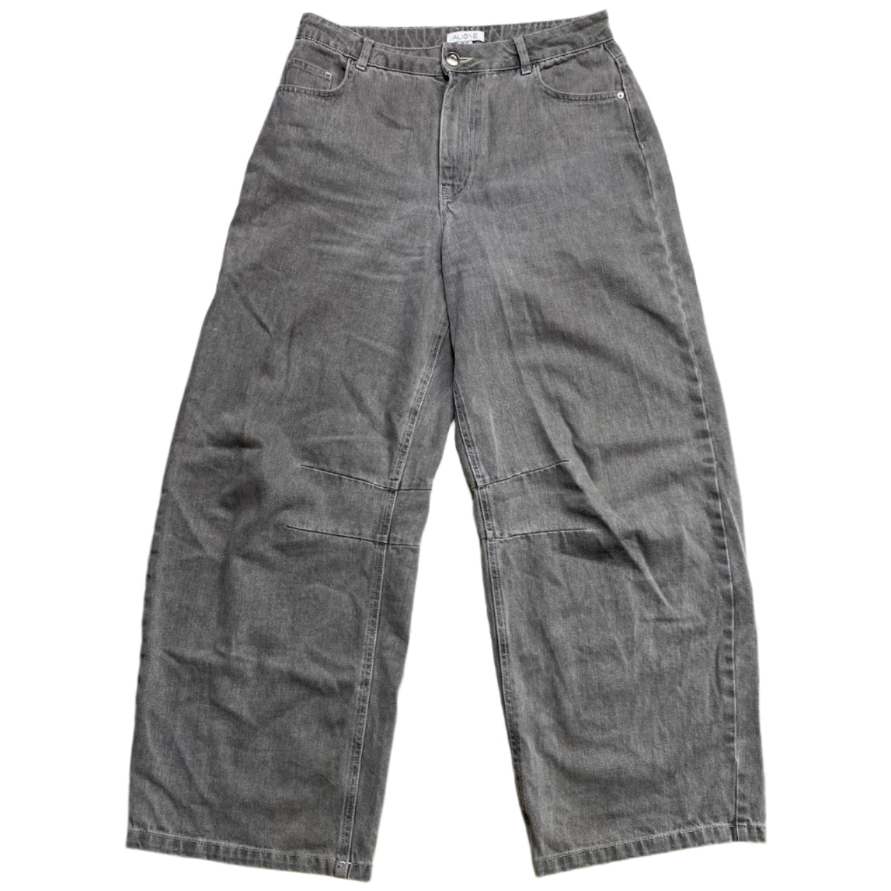 Aligne Womens Grey Baggy Jeans (29W)