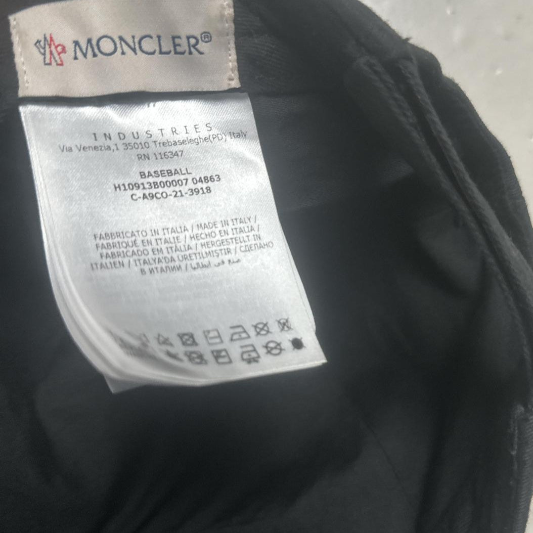 Moncler Black and Yellow Cap