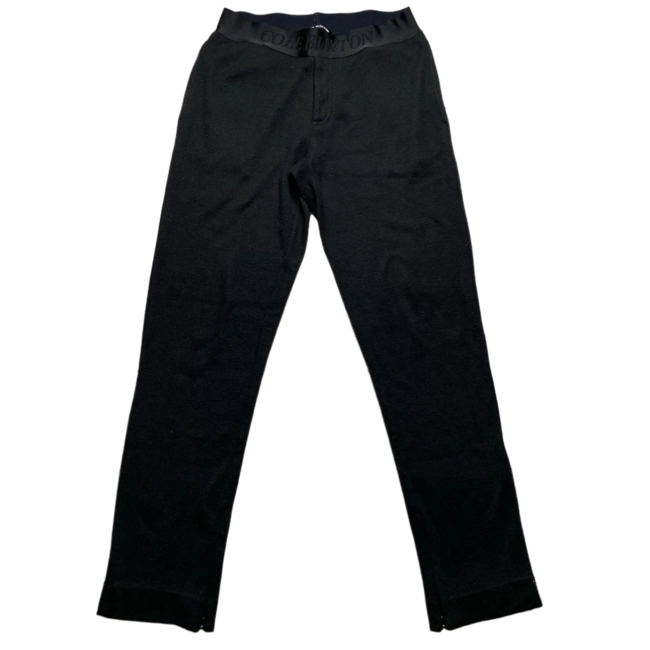Cole Buxton Wool Black Elasticated Waist Relaxed Trousers (M)