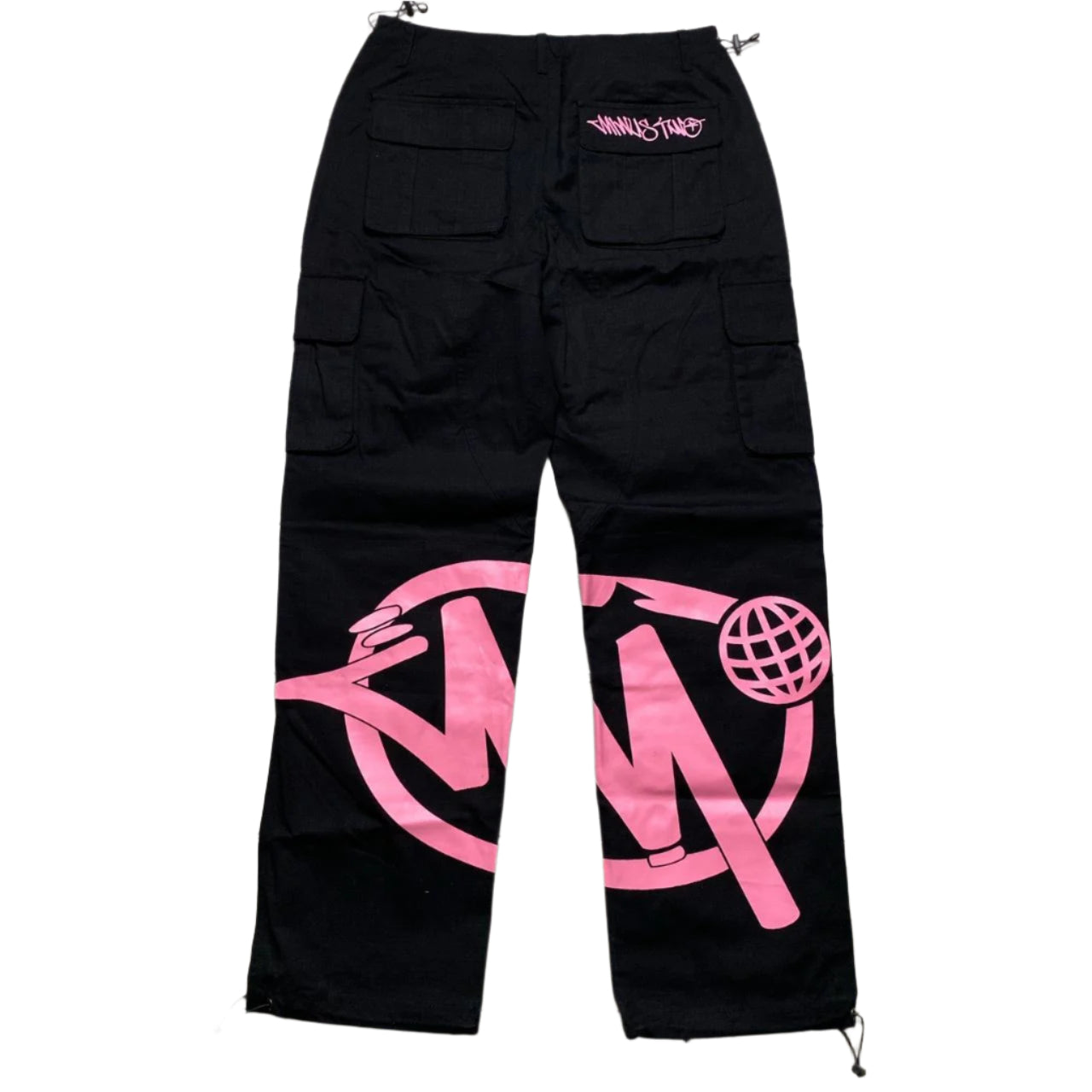 Minus Two Black and Pink Cargo Trousers (M)