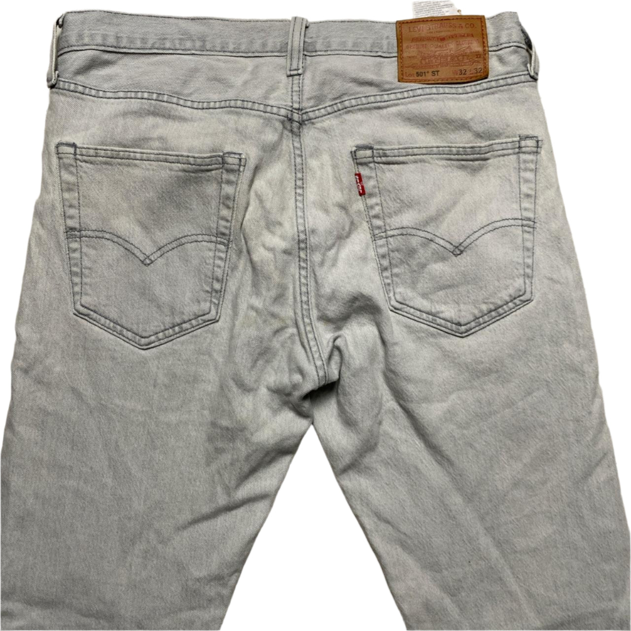 Levis 501 ST Grey Silver Jeans (W 32)