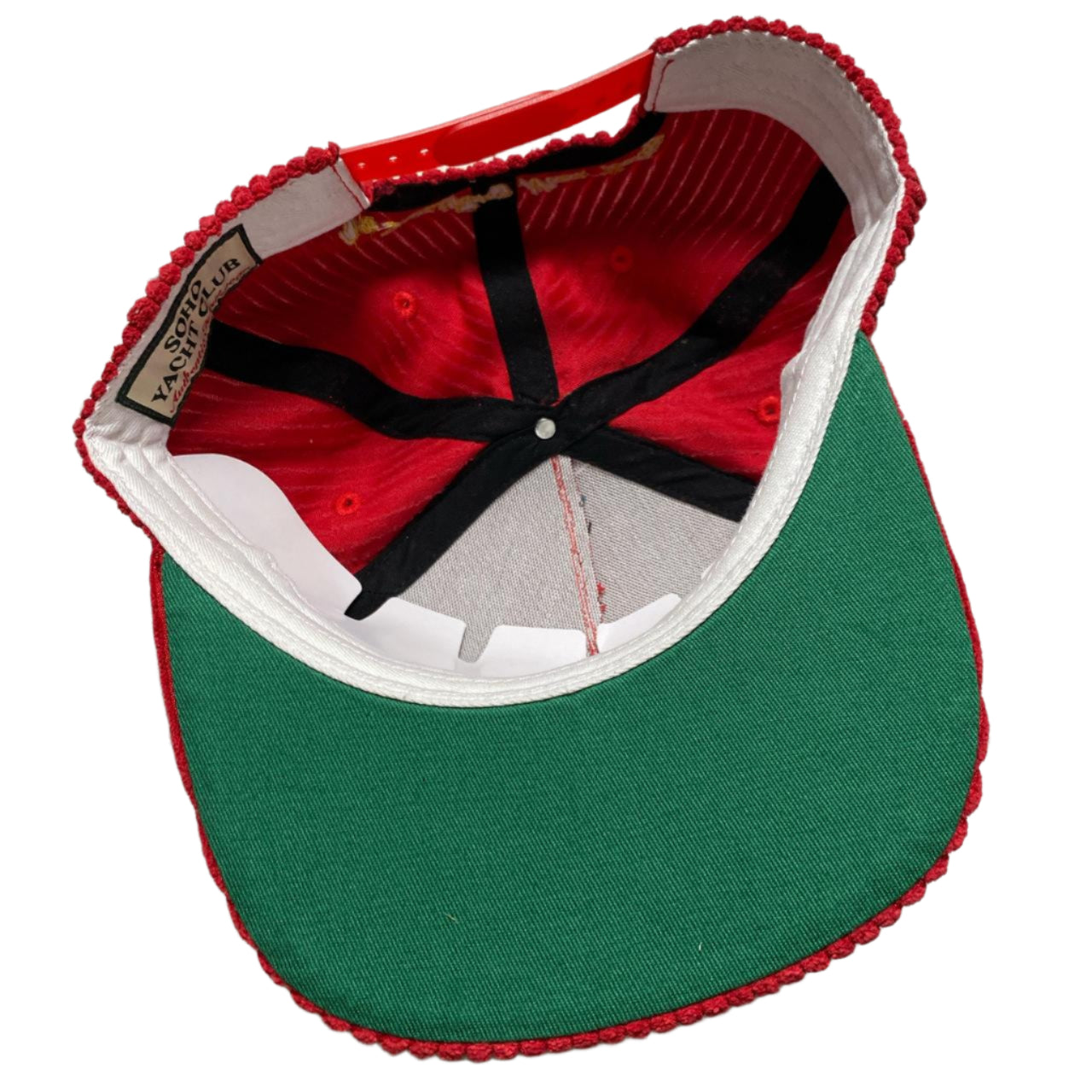 Soho Yacht Club Red and Gold Corduroy Velvet Snapback Cap
