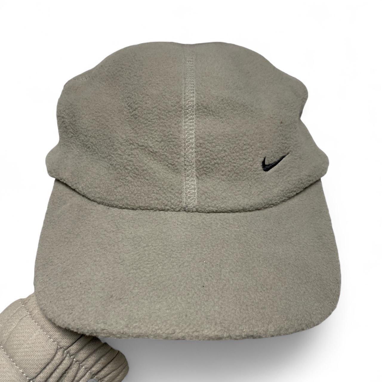 Nike y2k Grey and Black Fleece Cap