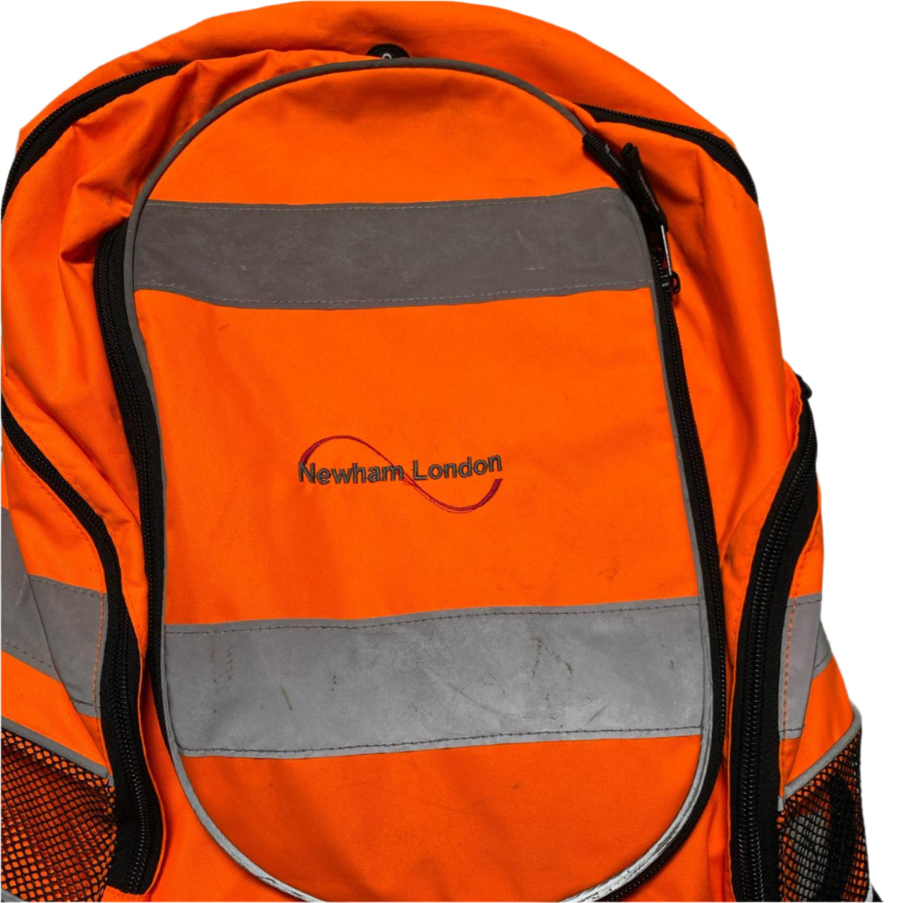 Newham London Reflective Orange and Silver Backpack Bag