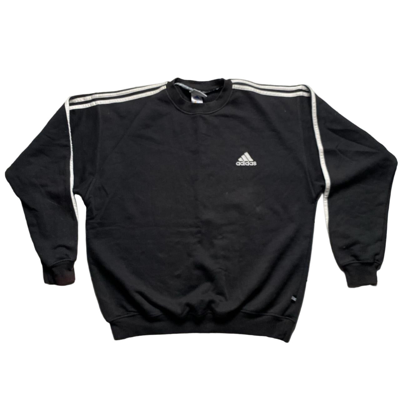 Adidas Black and White Vintage Jumper (L)