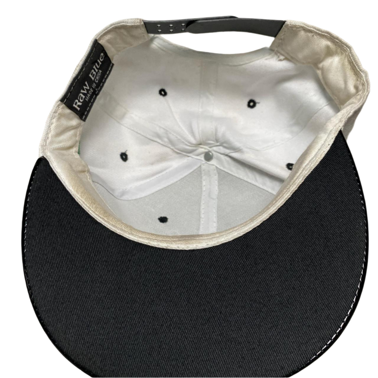 Raw Blue Rasta Lion White and Black Snapback Cap