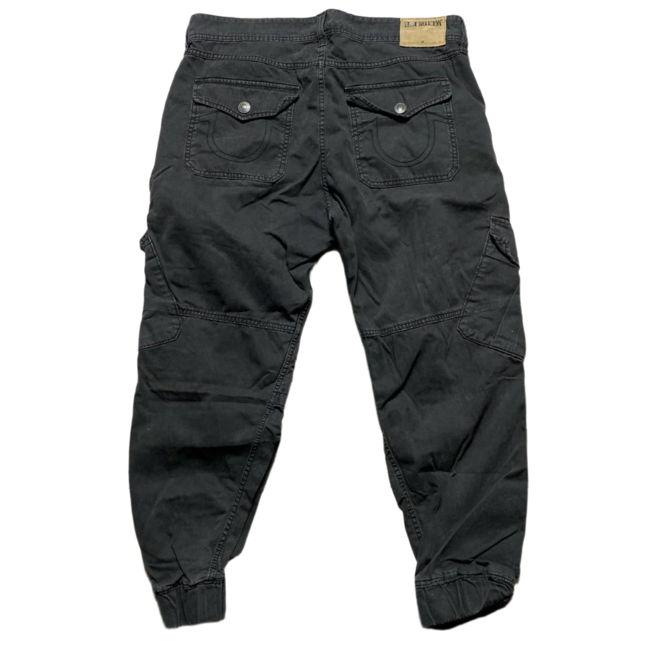 True Religion Grey Cargo Trousers (34W)