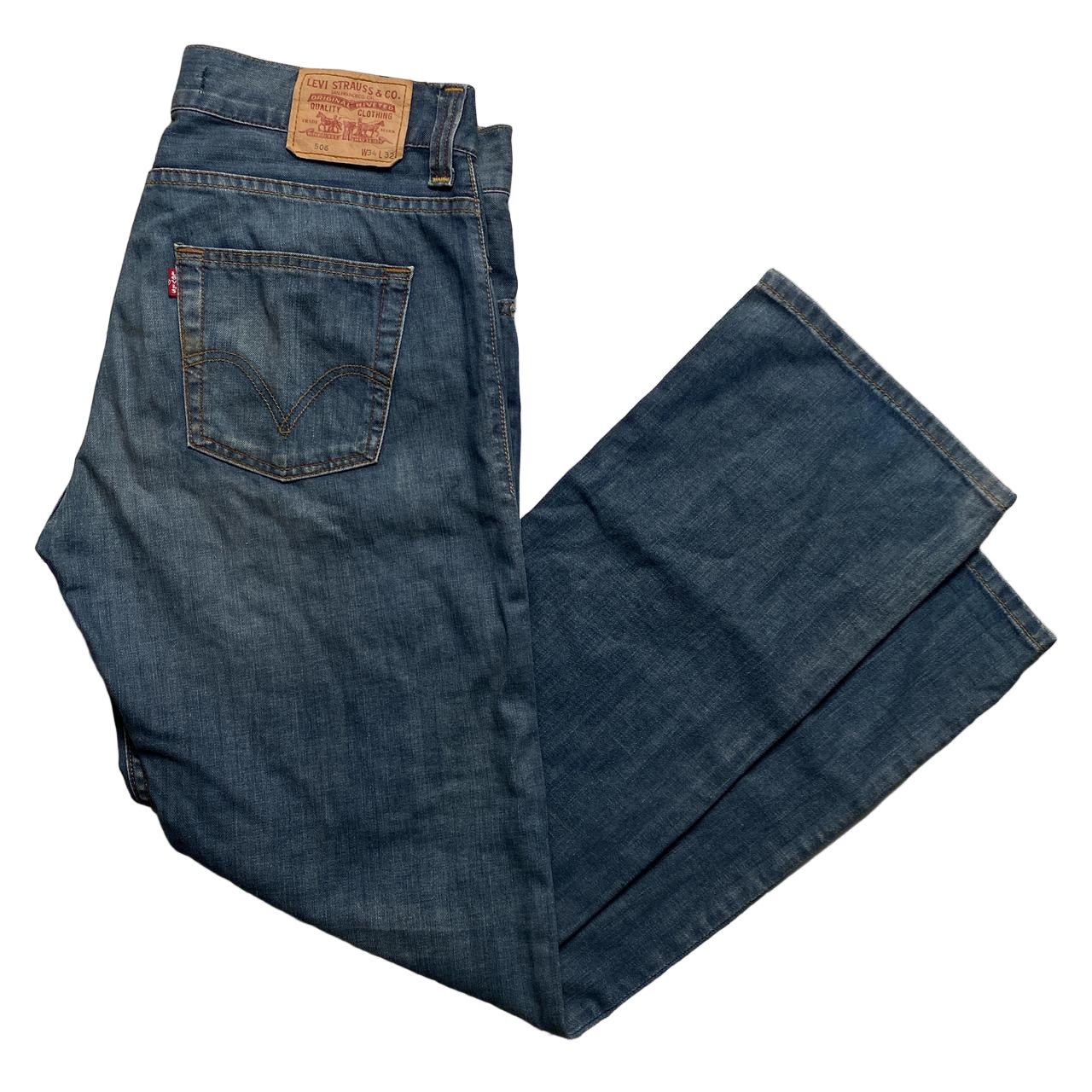 Levis 506 Vintage Blue Jeans (34W)