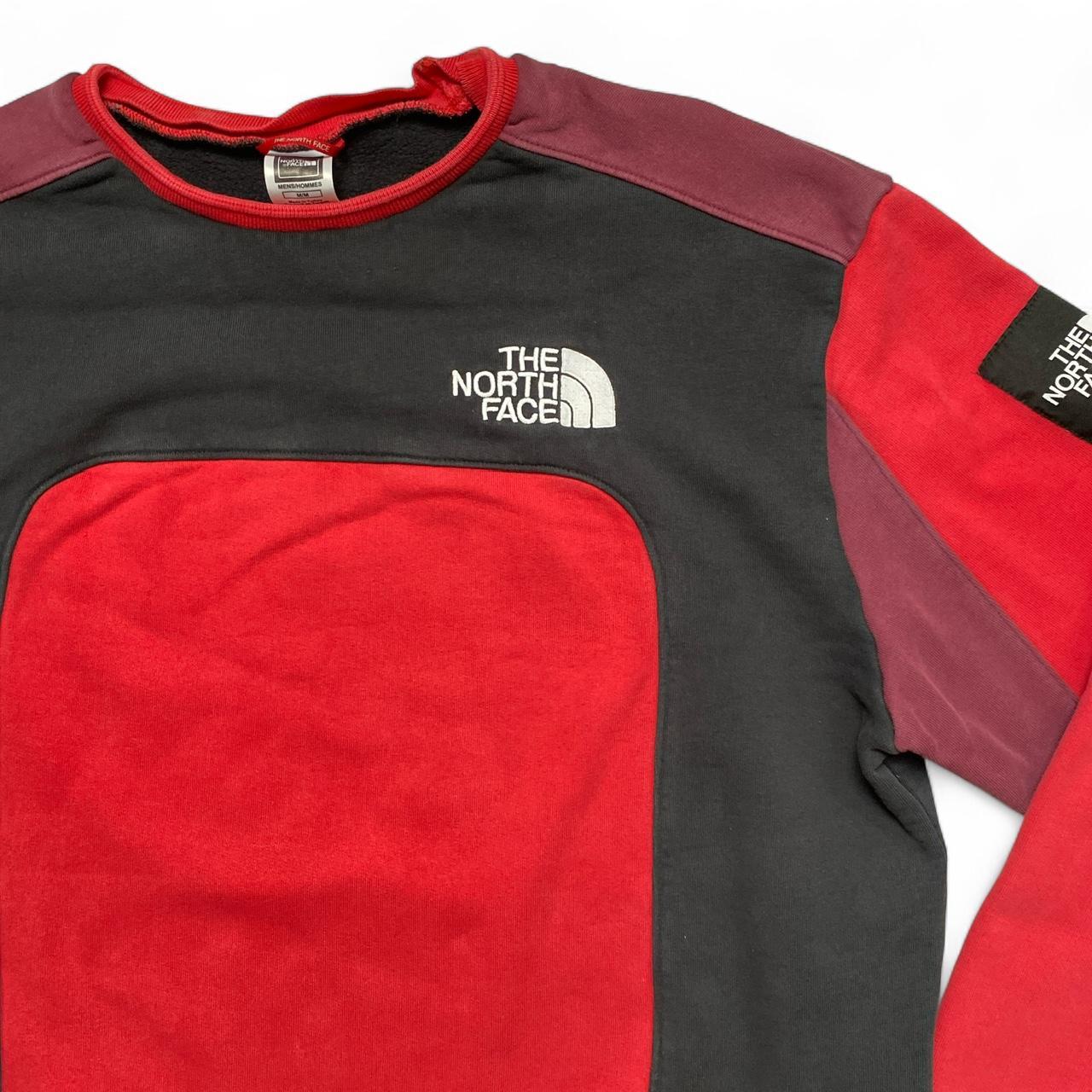 The North Face Red Black White and Burgundy Multi Colour Jumper (M)