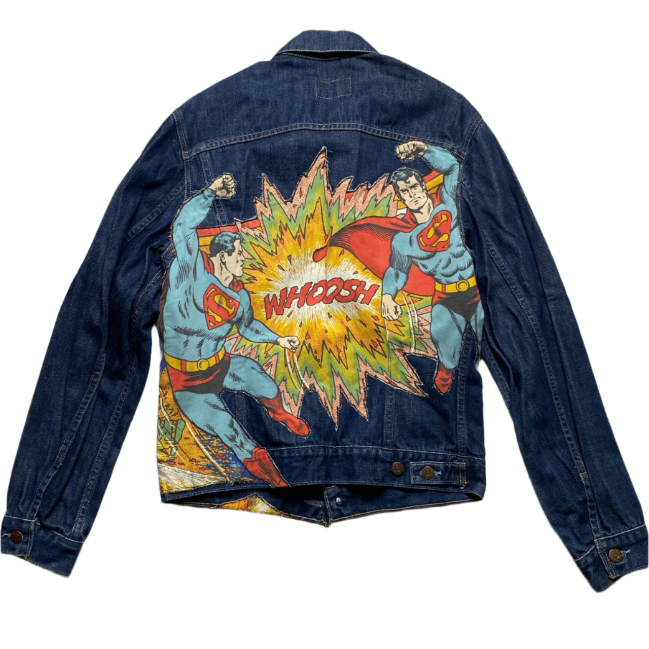 Levis 70500 Navy Vintage Comic Book Marvel Custom Denim Jacket (L)