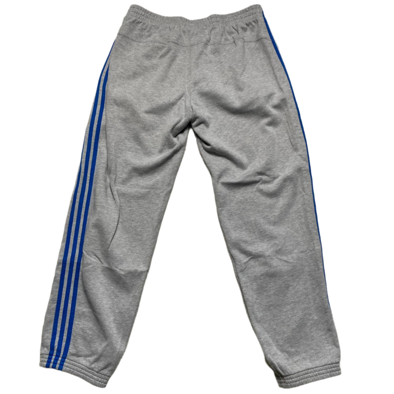 Adidas Grey and Blue Performance Essentials Baggy Joggers (S)
