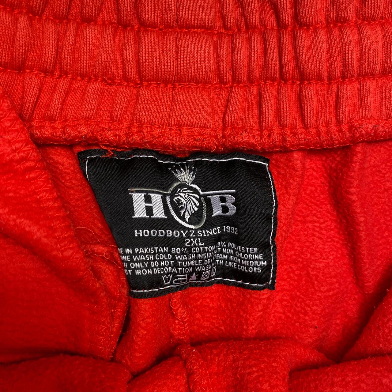 Hood Boyz Vintage 90’s y2k Red Baggy Jogger Bottoms (2XL)