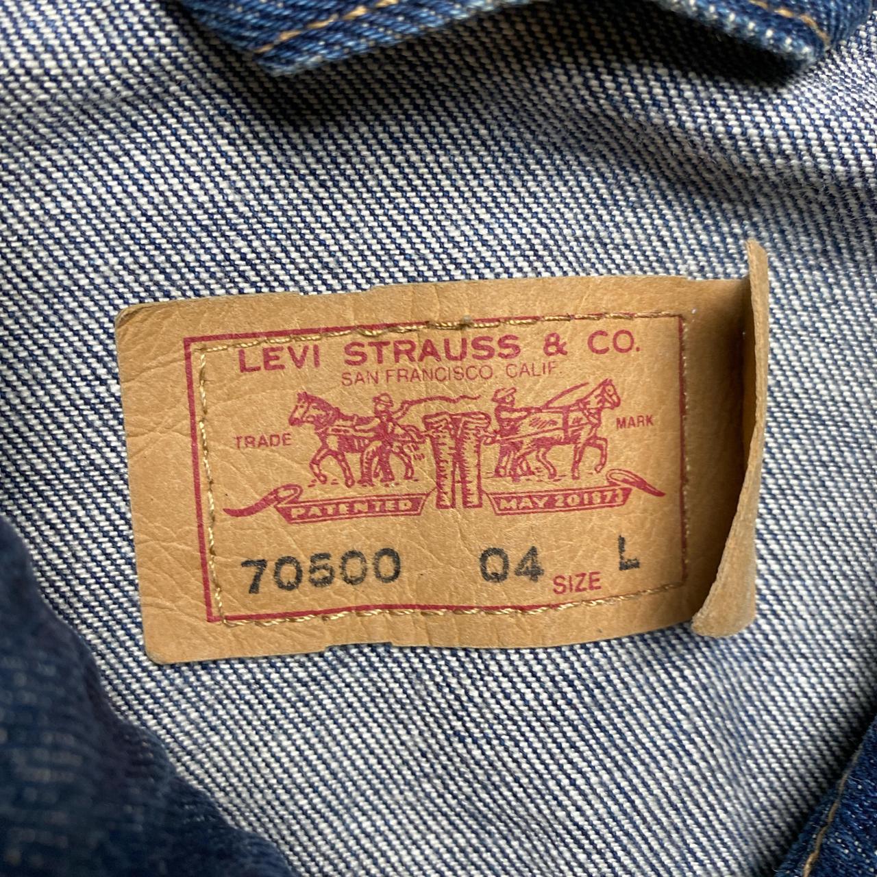 Levis 70500 Navy Vintage Comic Book Marvel Custom Denim Jacket (L)