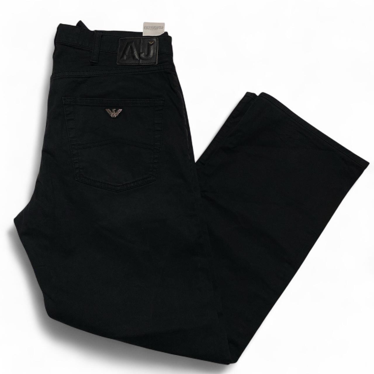 Armani Jeans Jet Black Trouser Jeans (34W)