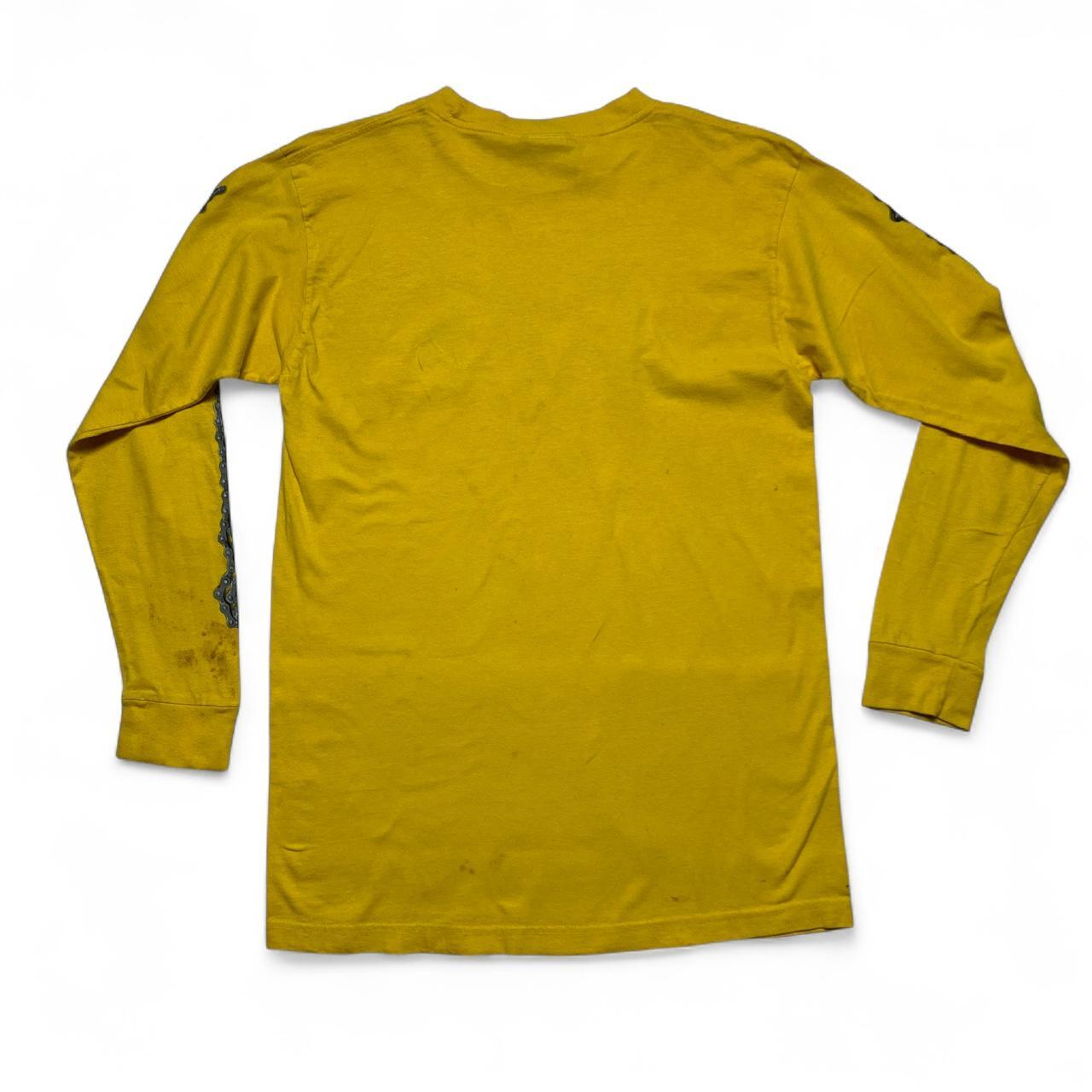 Fox Motocross Racing Vintage Yellow and Silver Chains Long Sleeve T Shirt (M)