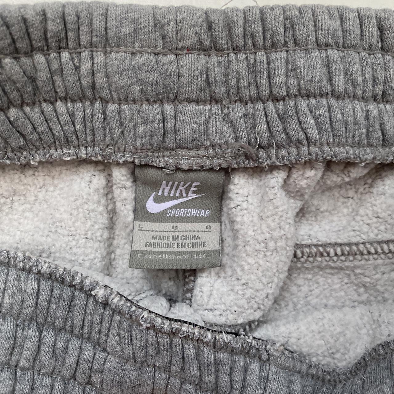 Nike Grey and White Baggy Vintage y2k Joggers (L)