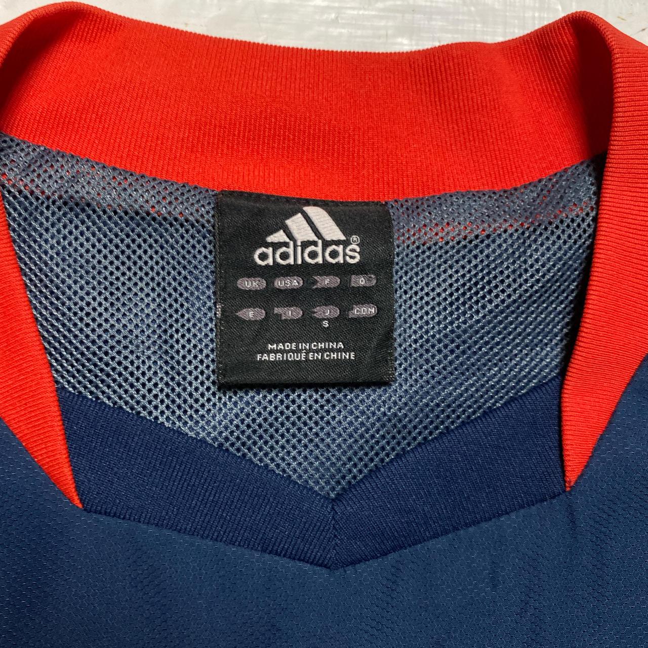 Adidas Vintage y2k Shell Windbreaker Jacket Training Jumper Navy Red and White (S)
