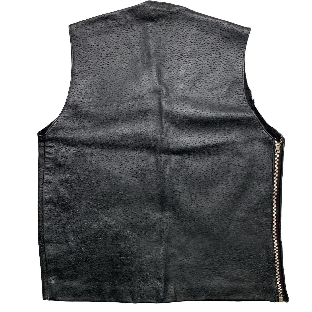 Leather Vest Gilet Black (M)