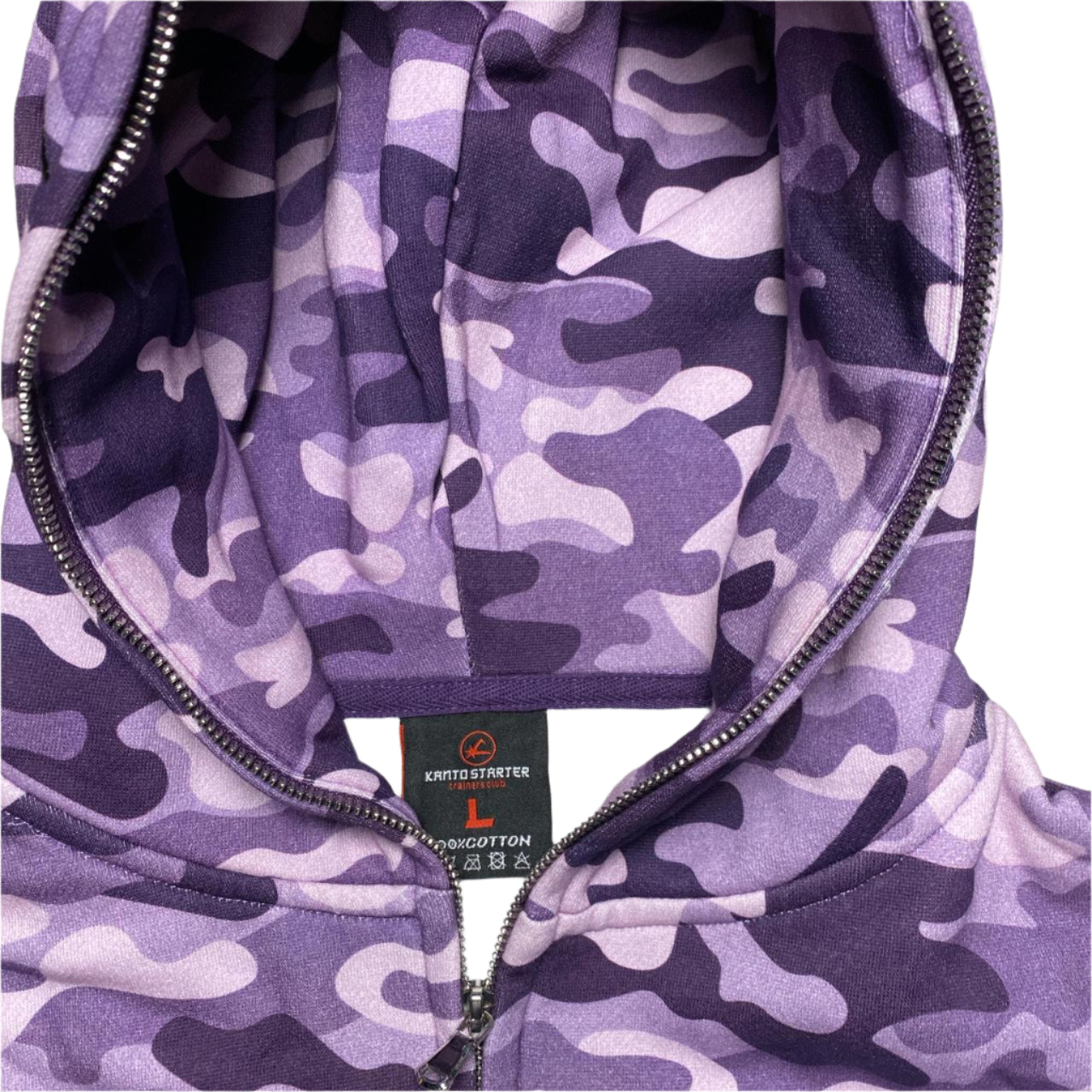 Kanto Starter Gengar Purple and Black Pokemon Full Zip Hoodie (L)