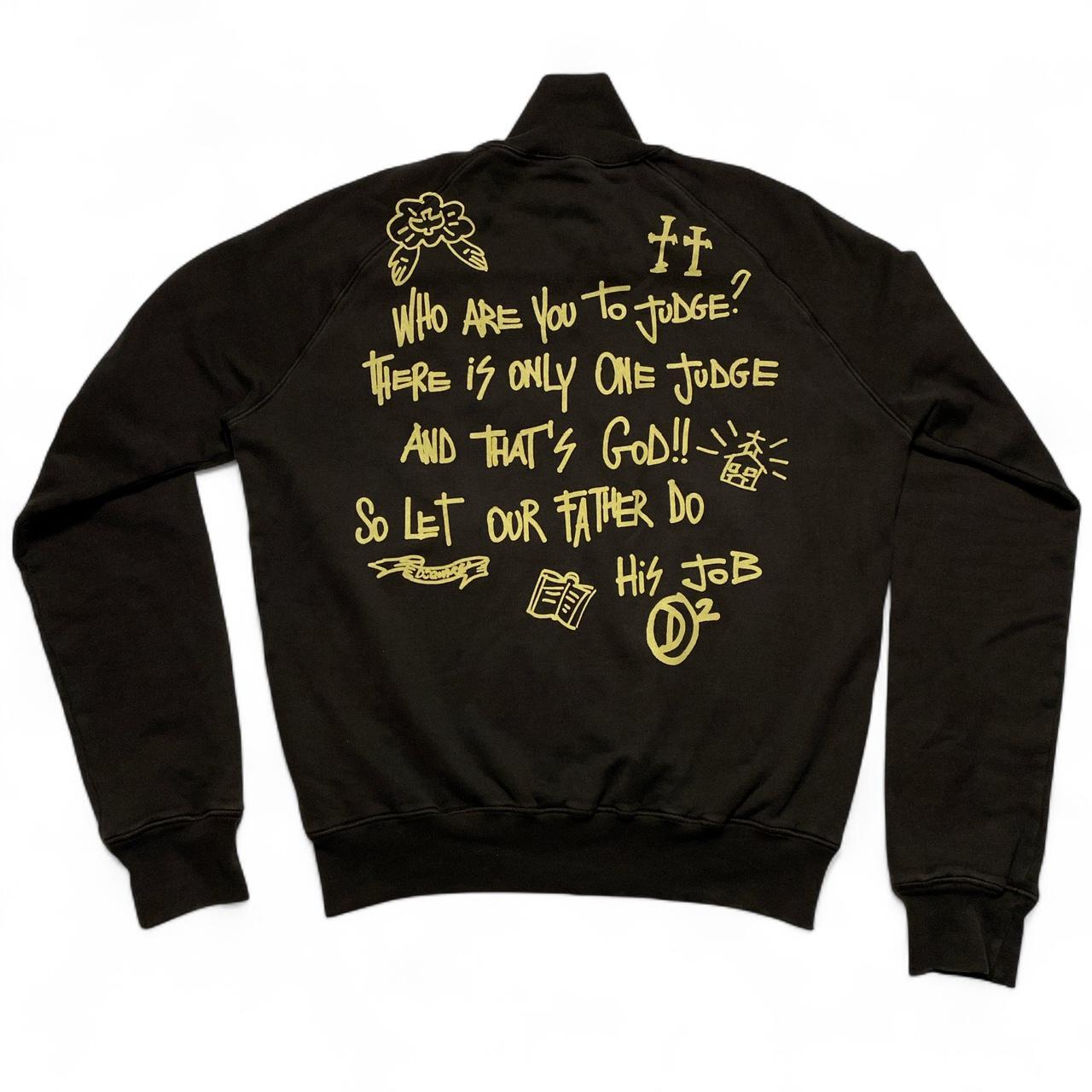 Dsquared Vintage Brown and Cream Zip Jumper (2XL)