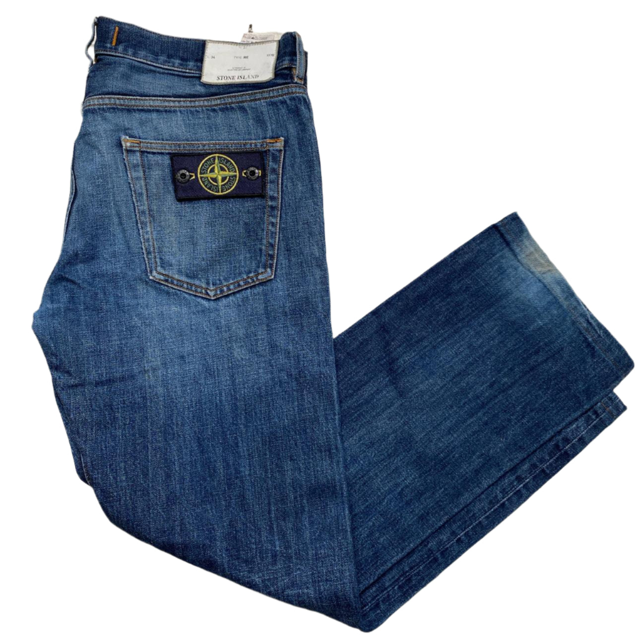 Stone Island Navy Baggy Jeans (32W)