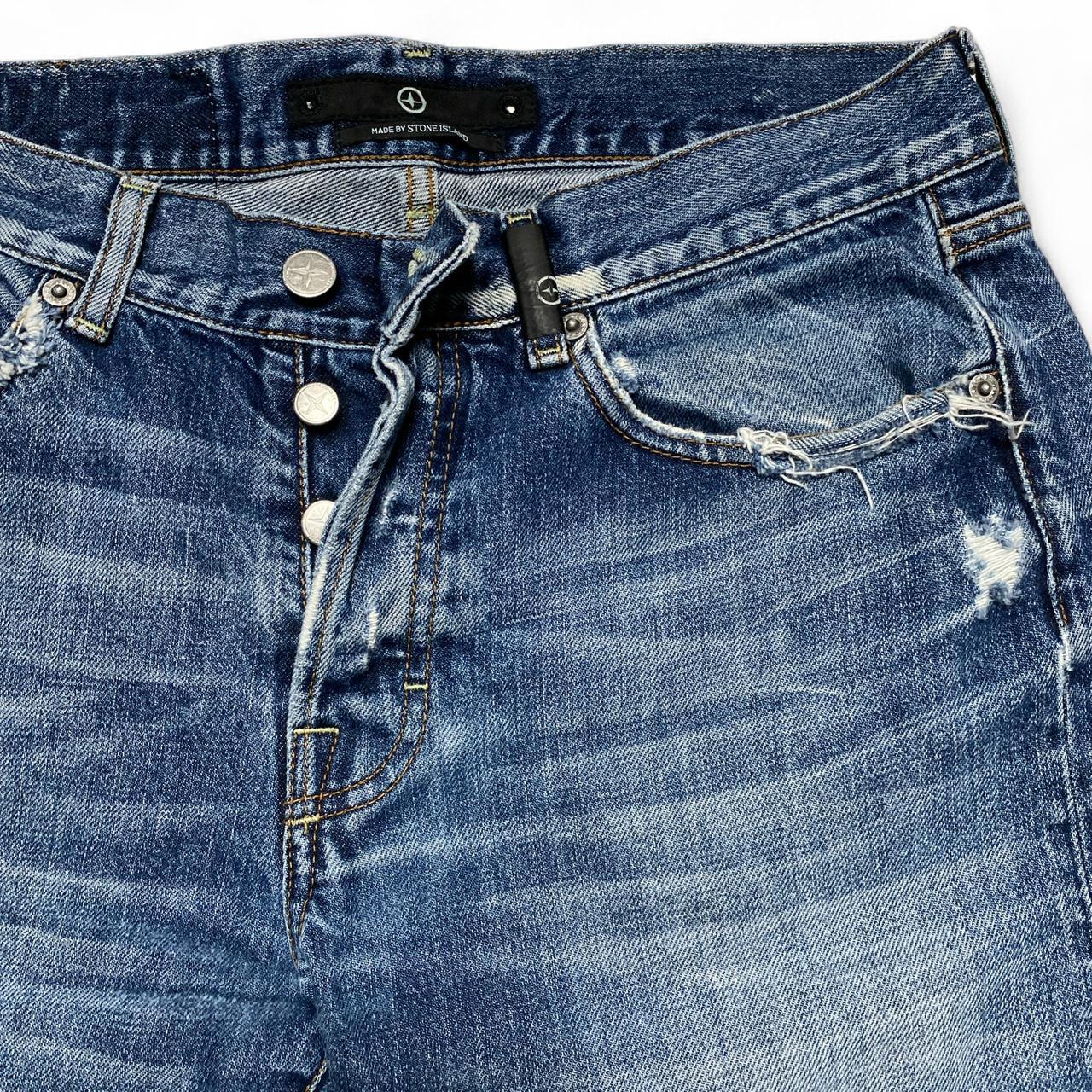 Stone Island Denims Cut Down Jort Jean Shorts