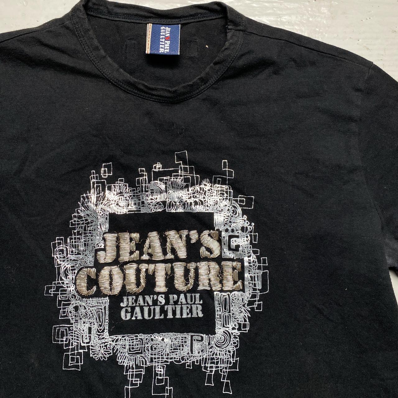 Jean Paul Gaultier Black and Silver T Shirt (M)