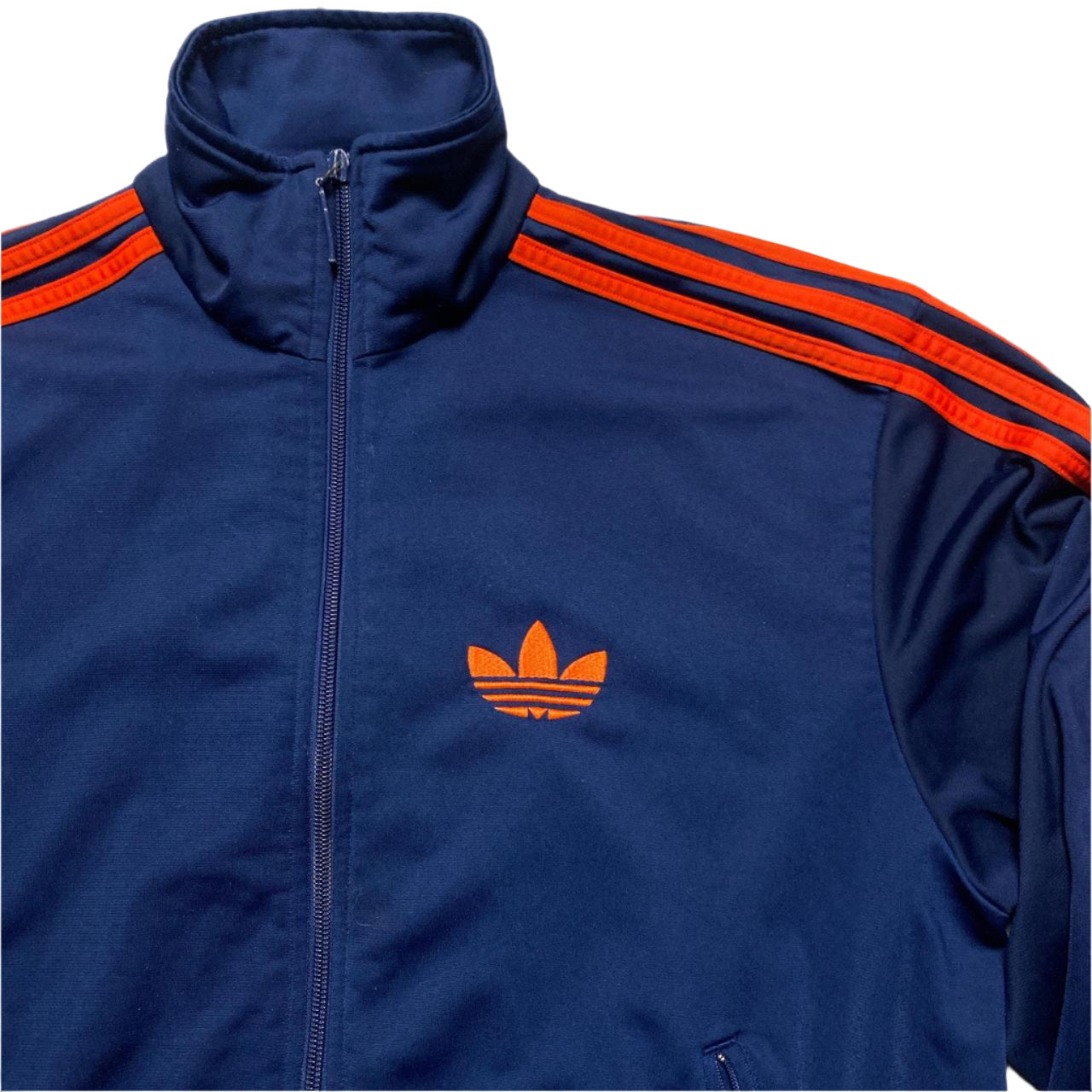 Adidas Originals Navy and Orange Tracksuit Jacket (S)