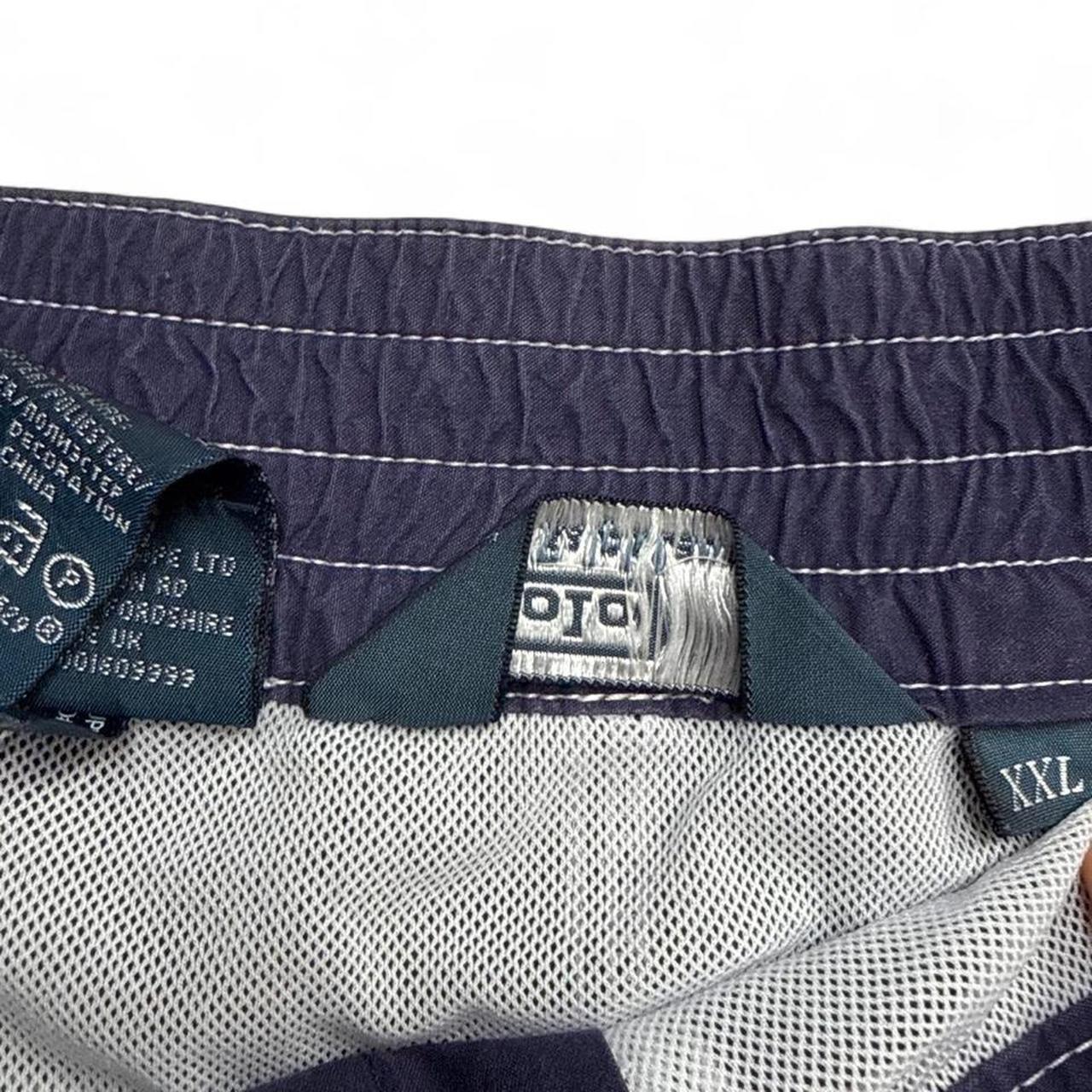 Ralph Lauren Polo Navy and Green Striped Swim Trunks Shorts (2XL)