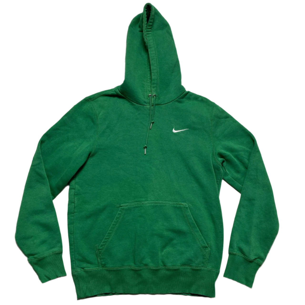 Nike Green and White Swoosh Hoodie (S)