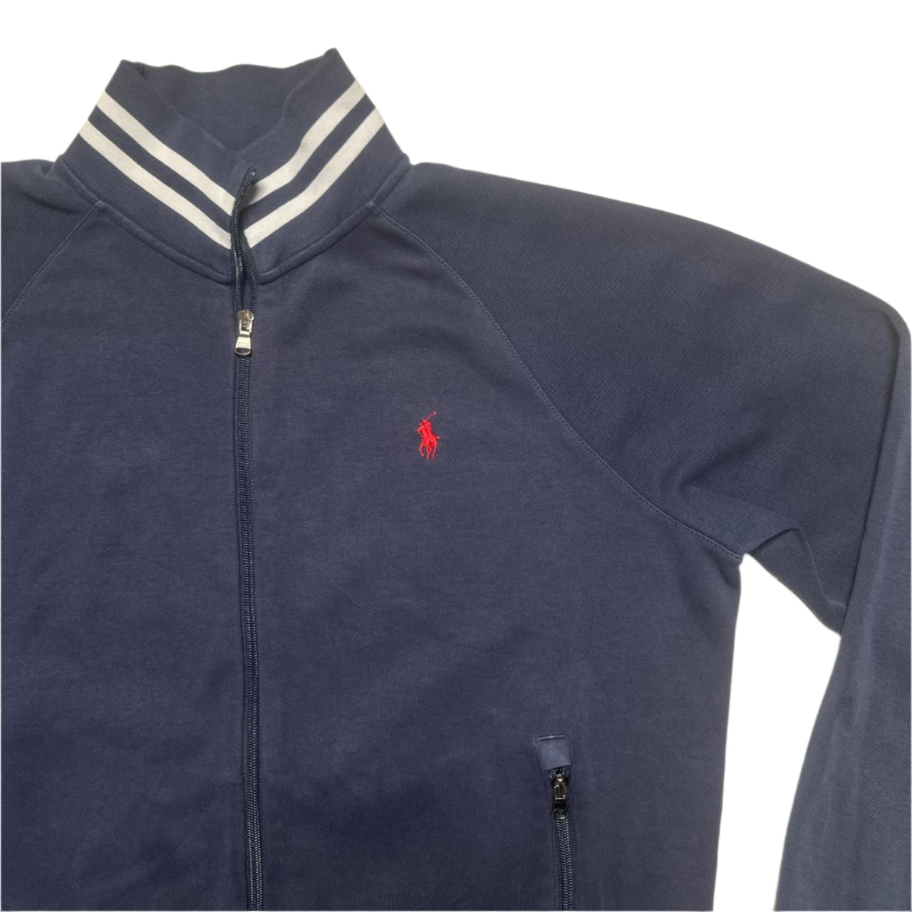 Ralph Lauren Polo Navy White and Red Pony Tracksuit Jacket Jumper (L)