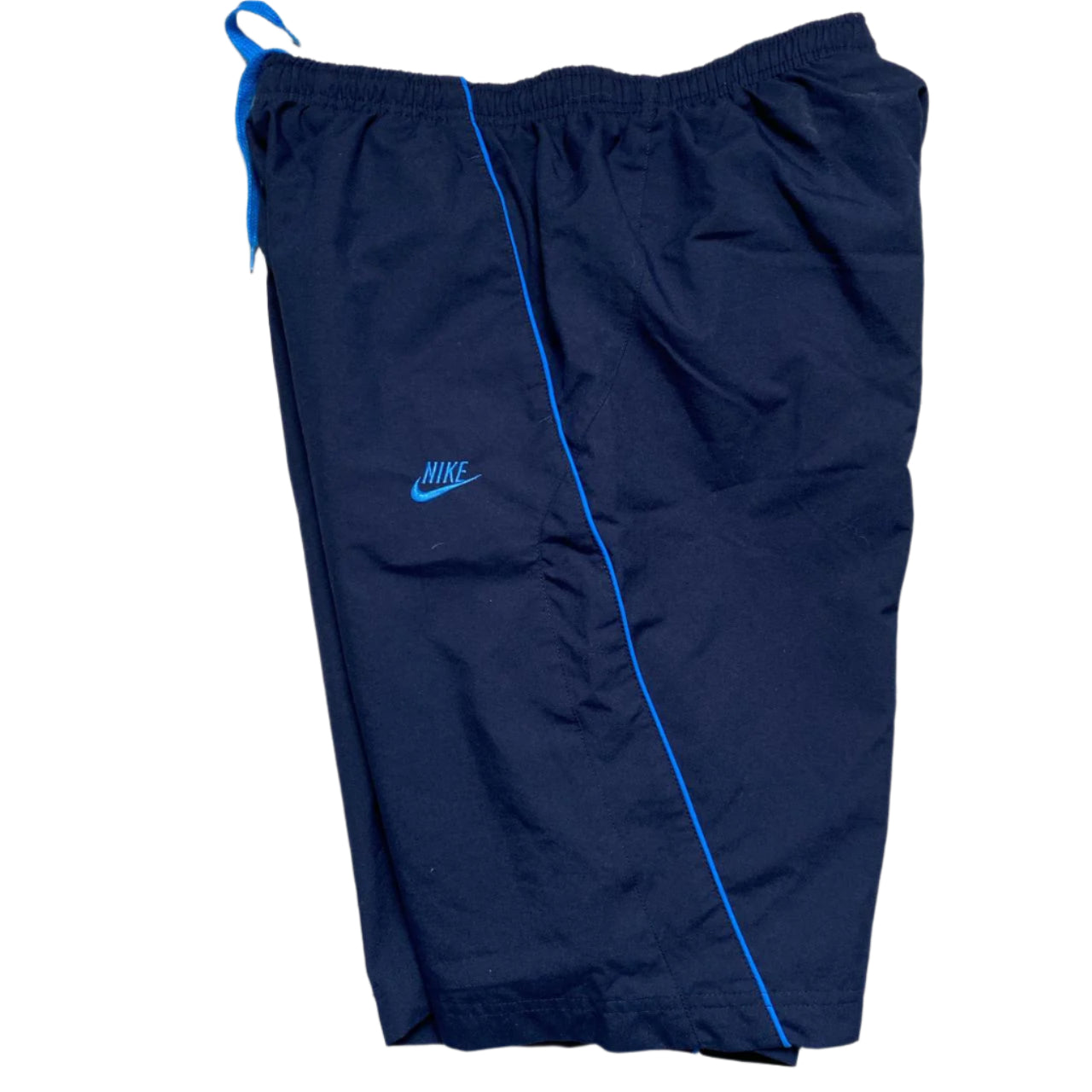 Nike Navy and Blue Shell Trackpant Nylon Shorts (S)