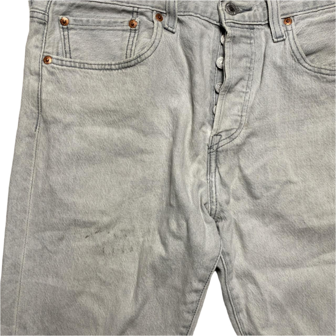 Levis 501 ST Grey Silver Jeans (W 32)