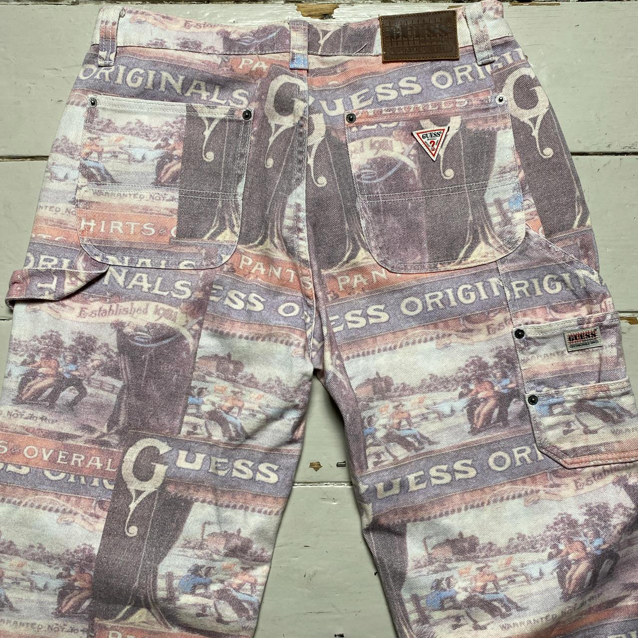 Guess Originals Cargo Carpenter Repeat Print Jeans (30W)