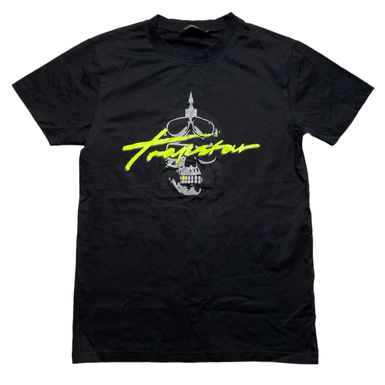 Trapstar Skull Black and Green T Shirt (S)