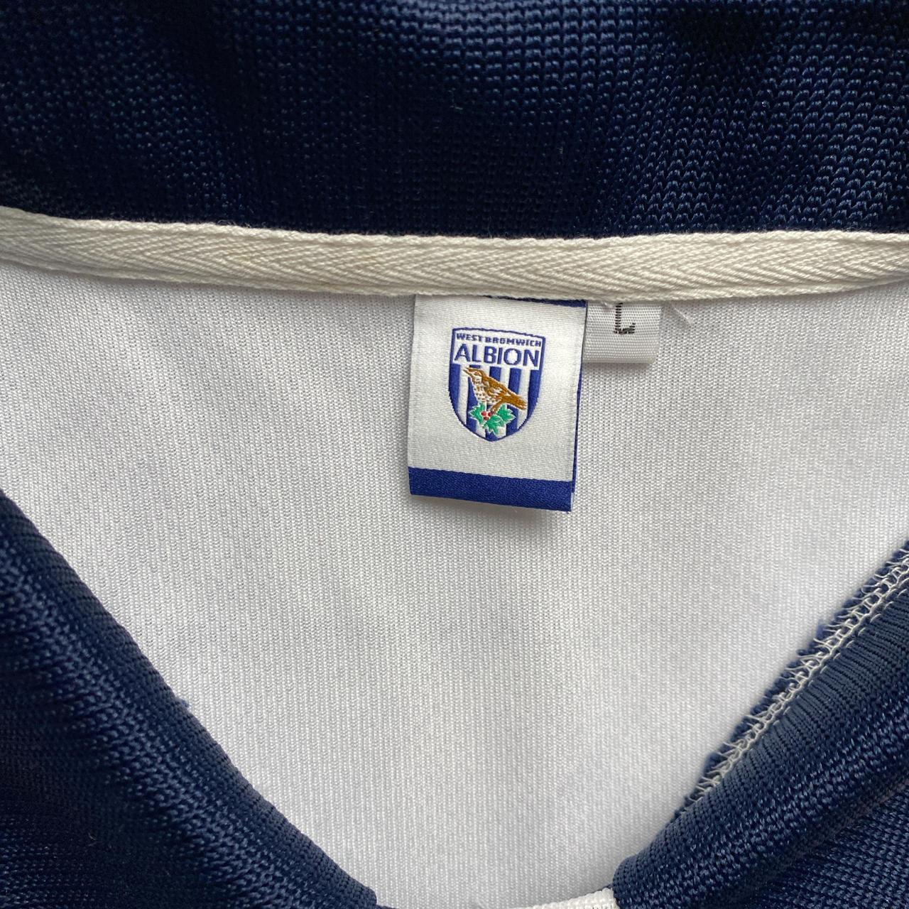 West Brom Vintage Style Merchandise Jersey White and Navy (L)