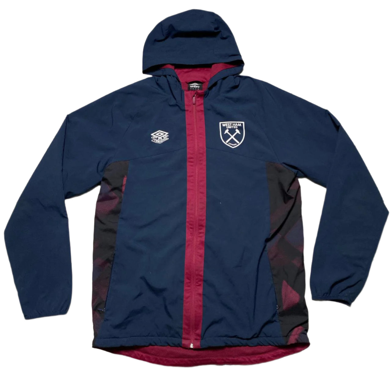West Ham United Umbro Navy and Purple Windbreaker Training Jacket (L)